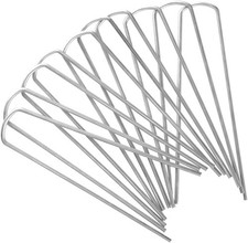 Galvanised Steel Garden Pegs for Camping Heavy Duty Tent Pegs Metal Ground Pegs