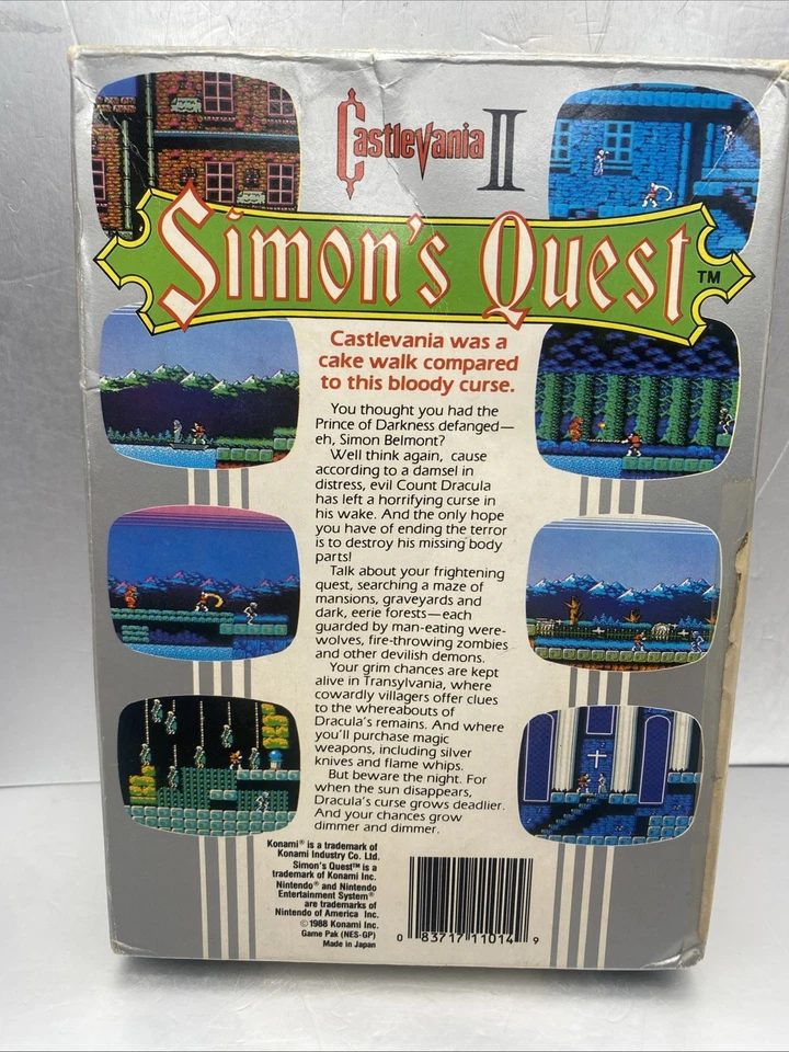 Castlevania II: Simon's Quest Nintendo Entertainment System NES Cartridge & Box - Image 3 of 4