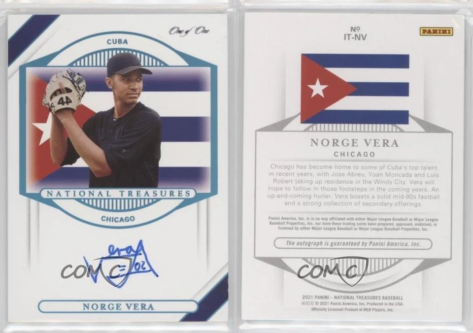 2021 Panini National Treasures International Platinum 1/1 Norge Vera #IT-NV Auto - Image 3 of 3