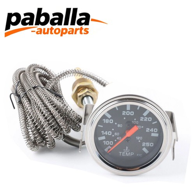 #ad 2#x27;#x27; 52mm Chrome Pointer Water Temp Temperature Gauge Mechanical Black Face ℃ ℉ $14.69