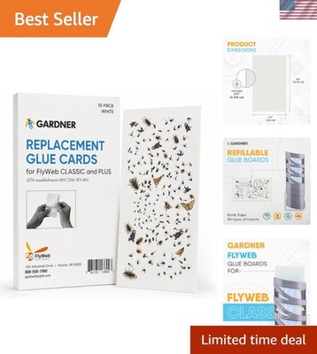 Flyweb Fly Light Glue Boards 1 Pack of 10 Replacement Glue Boards for Flyweb ...
