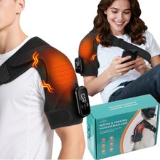 Electric Shoulder Massager Pain Relief with 3 Heating 3 Vibration Modes Timer
