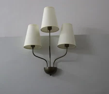 Handcrafted Brass Triple Arm Wall Lamp