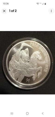 🔥1 oz Silver Round - Four Horseman (Pale Horse of Death) 🌟BU