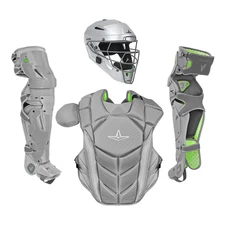 All Star MVP Pro Series Intermediate 13-15 Baseball Catchers Set - Silver Grey