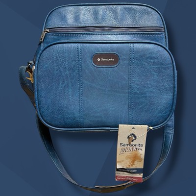 VTG SAMSONITE Blue Travel Luggage Tote Cordoba II Classic w. Keys 1981 734415