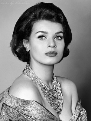 Austrian Actress Senta Berger Black & White Portrait  Fridge Magnet 2x3