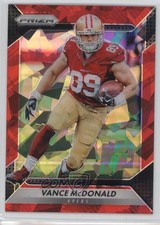 2016 Panini Prizm Red Crystals Prizm 75/75 Vance McDonald #183 4k8