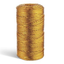 656 Feet/218 Yards Metallic Cord Gold Twine, 1.5 mm Gold,