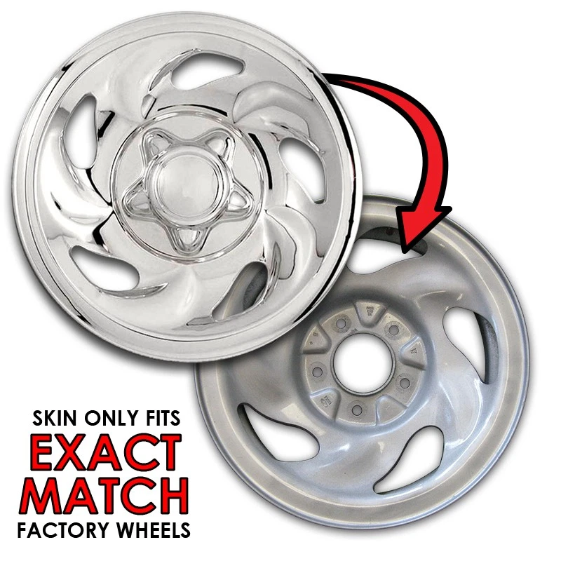 Cubiertas de revestimiento de rueda Premium FX cromadas de 16 pulgadas (juego de 4) para Ford F-150 1997-2003 Foto 2 de 4