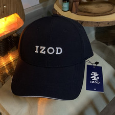 IZOD Black/White Solid Men s Golf Hat, One Si...