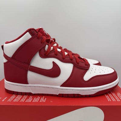 Nike Dunk High Retro SE St John's White Red Sneakers HF3143-101 Men's Size 10.5