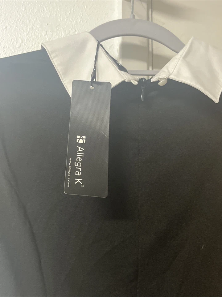 NWT - Wednesday Addams Collared Dress Costume - Size Adult M - Image 3 of 4