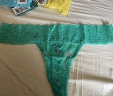 Size Medium Lace Thong Panty in assorted colors. 14 available