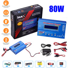 80W Fast Digital Balance Charger for iMAX B6 AC LCD RC LiPo LiFe NiCD Battery