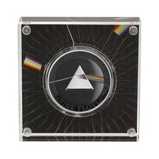 In Hand: 2026 Music Legends - Pink Floyd 1 Oz Coloured Silver Proof Coin COA Box