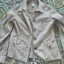 Charter Club Lightweight Jacket Women  s Large But Look At Photos For Measurement