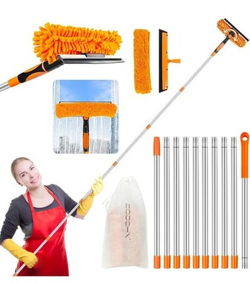 Window Cleaning Tools Window Squeegee: 2 in 1 Double-Sided Professional Cleaner