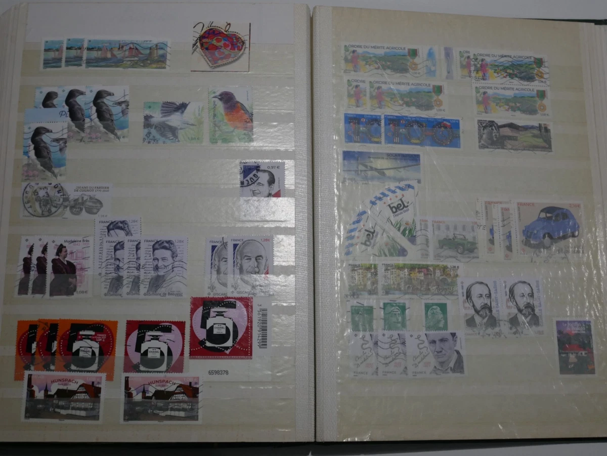Lot D’environ 1500 Timbres De France Oblitérés – Mélange Grands Et Petits Formats