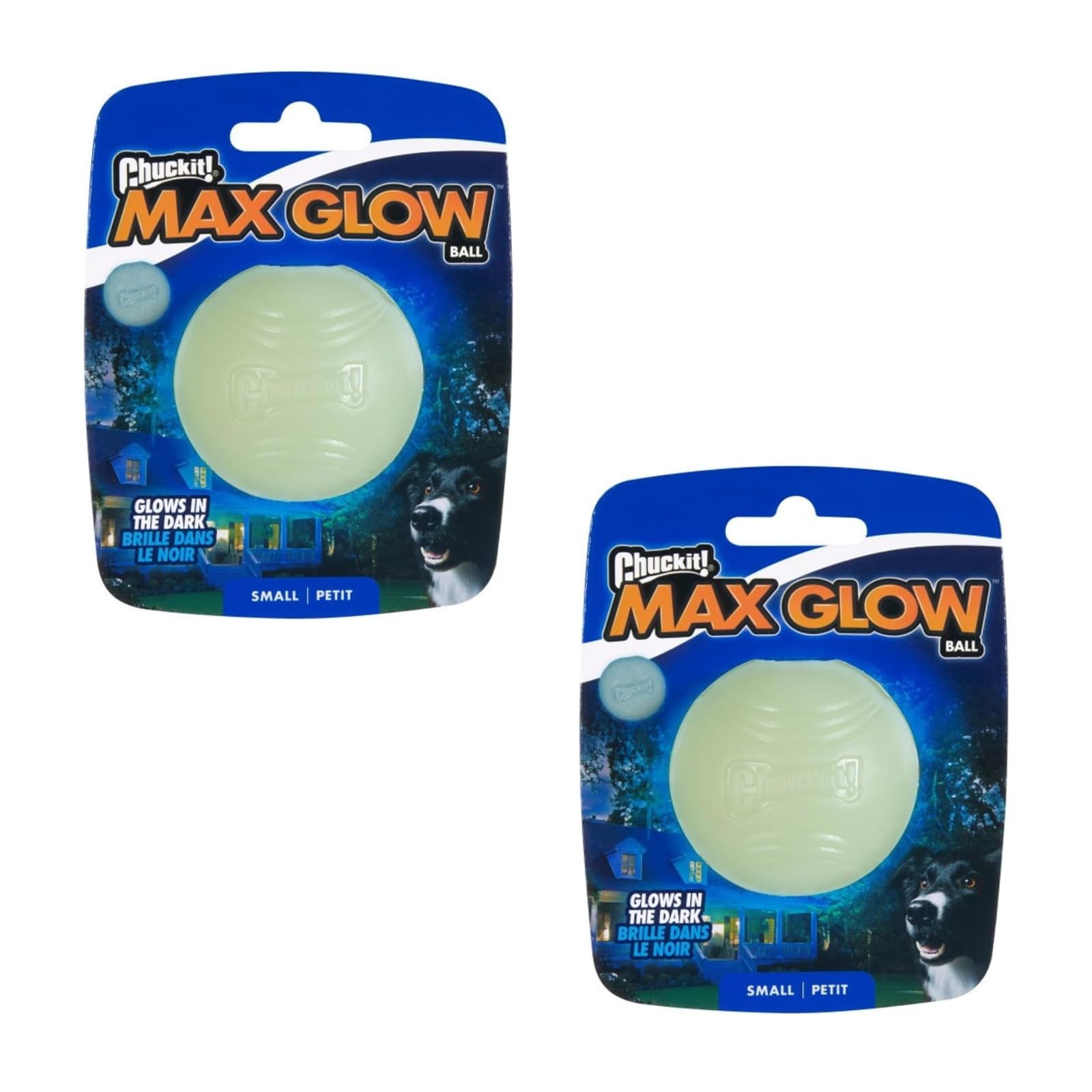 Balle Max Glow Ball phosphorescente pour des jeux nocturnes actifs avec votre chien