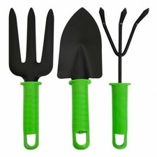 3pc Set Small Gardening Hand Tool Set Cultivator Fork Trowel Shovel Kit Garden