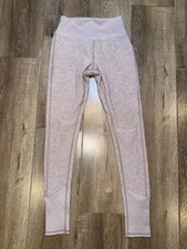 NWOT ALO Yoga Alosoft Lounge Leggings Size Small, Heather Pink Ribbed High Waist