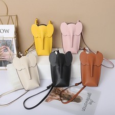 Cell Phone Pouch Holder with Shoulder Strap Women Carrying Case Bag Leather