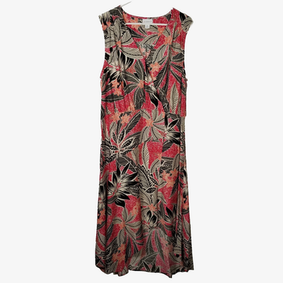 Liz Claiborne Maxi Dress Women's XL Floral Side Zip Pink Black Orange New | eBay Liz Claiborne Maxi Dress Women's XL Floral Side Zip Pink Black Orange New | eBay