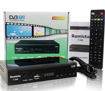 Romicta T-265 DVB-T2/DVB-C Receiver H.265 HEVC Full HD 1080p PVR USB Neu