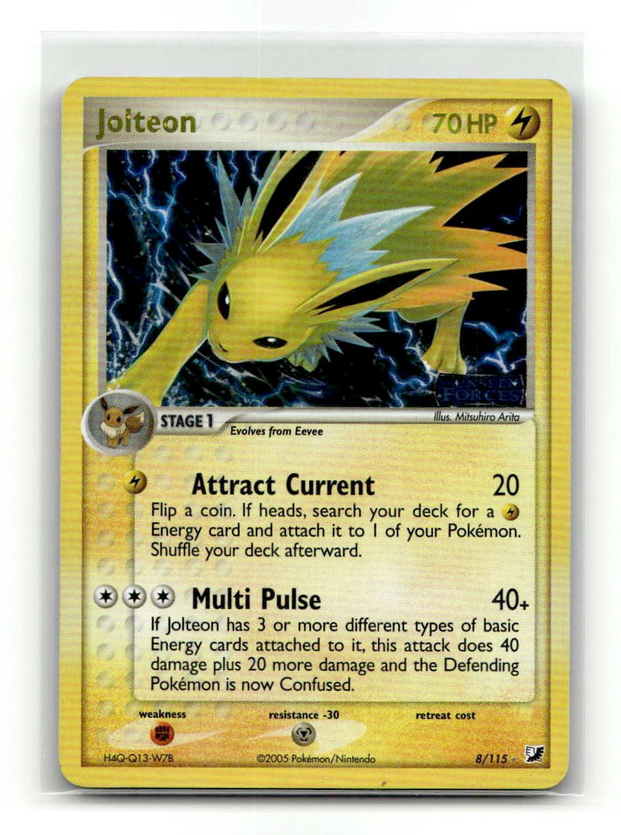 Jolteon 8/115 Unseen Forces Reverse Holo Rare LP