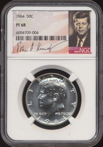 1964 Kennedy Half Dollar NGC PF 68 Kennedy Label