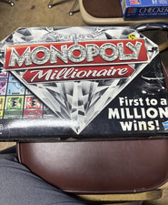 Hasbro Monopoly Millionaire Complete Board Game Finance Theme Ages 8+ 2 Players