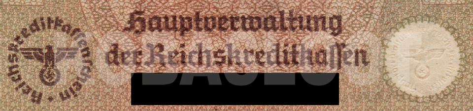 WWII Nazi German Occupation Military RKK Notes Reichsmark 50pf-50RM ...