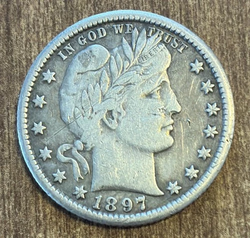1897-O U.S. Silver Barber Quarter Dollar - Nice Coin - Low Mintage