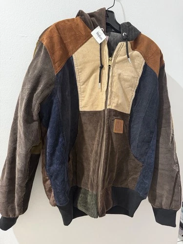Thriftjam The Cord Corduroy Reworked Patchwork Coat M - product listing photo