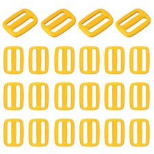 22Pcs Tri-Glide Slider 1 Inch Triglides Slider Buckle Backpack Golden Yellow