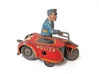 1930s Marx Tin Windup Police Motorcycle with Sidecar for Repair