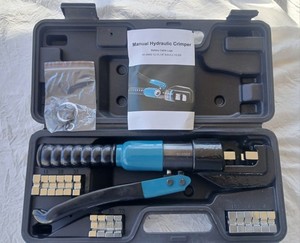 Manual Hydraulic Crimping Tool w/ Dies for Stainless Steel Cable.
