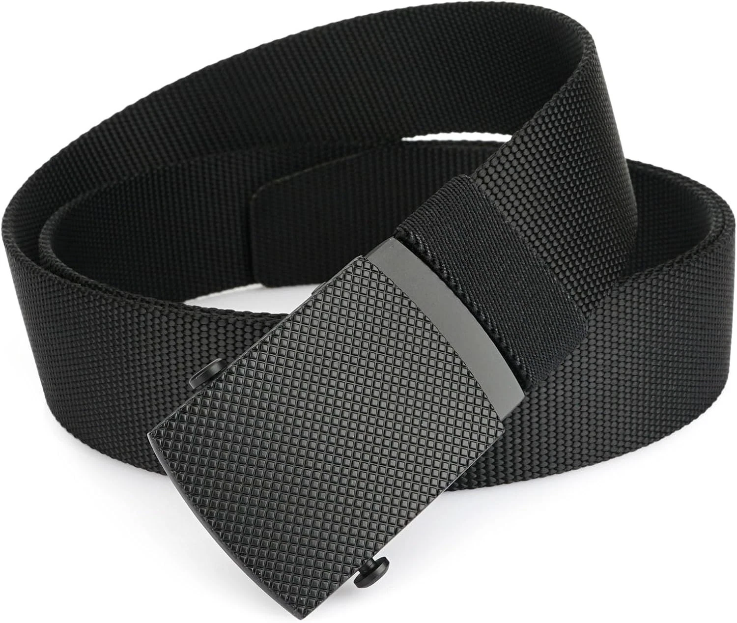 WYuZe Military Nylon Belt Heavy Duty Sliding Pant size up to 46"  Black