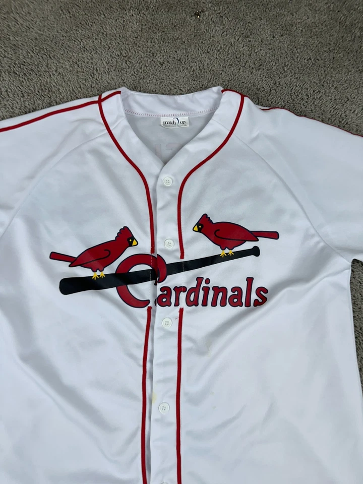 Camiseta deportiva de los Cardenales de San Luis para hombre XL blanca Stan Musial #6 partido MLB béisbol Foto 3 de 4