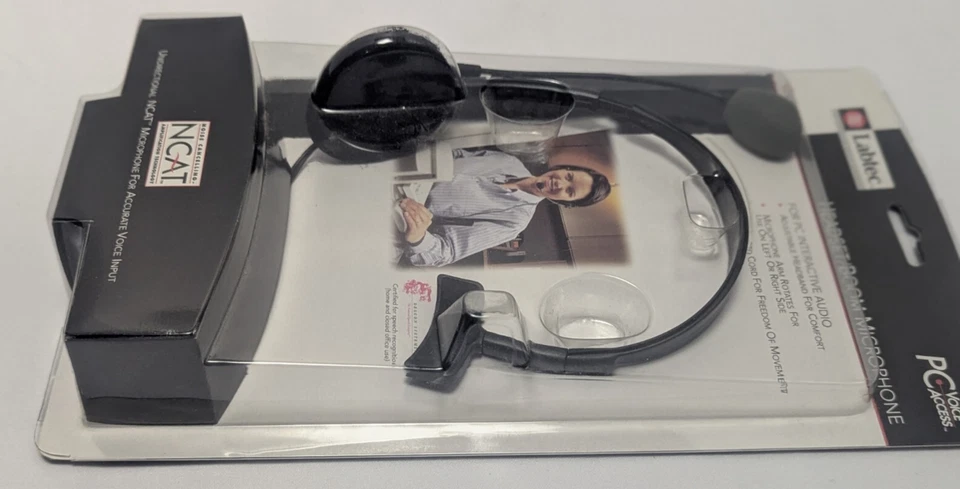 Labtec C-315 Stereo Headset/Boom Microphone For PC Voice Access New in Box - Image 2 of 4