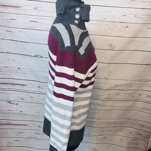 Eddie Bauer Women's Turtleneck Pullover Sweater Cable Knit Cotton Sz L - Picture 2 of 4