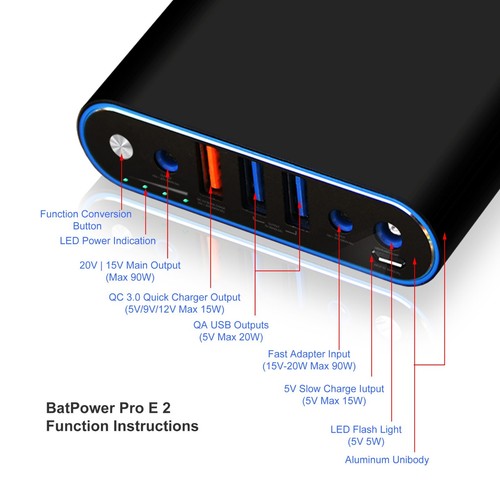 BatPower 40000mAh Apple Macbook Pro Air External Battery Power Bank (2006~2015) - Picture 4 of 10