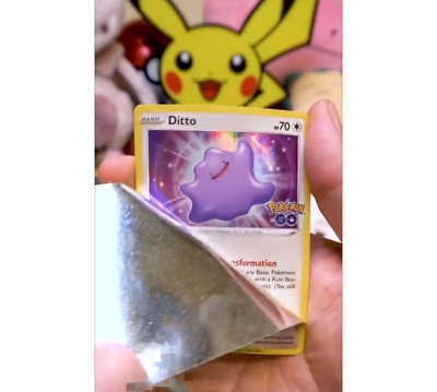 The New Peel off Ditto Card. Pokemon Go TCG 