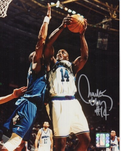 Anthony Mason signed - handsigniertes Charolotte Hornets 8x10 Foto - verstorben 2015 - Bild 1 von 2
