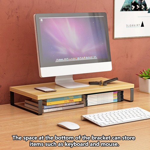 Desktop Computer Monitor Stand Desktop PC Laptop Screen Elevated Riser Organizer - Picture 7 of 24