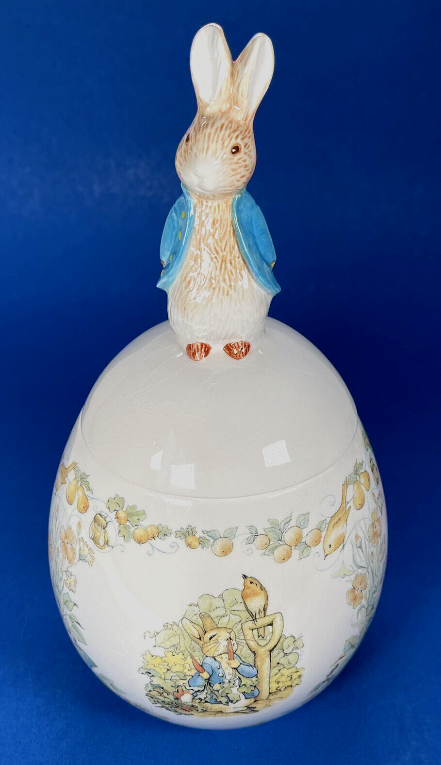 Beatrix Potter Peter Rabbit Easter Egg Jar & Lid FW & Co 2008 Teleflora
