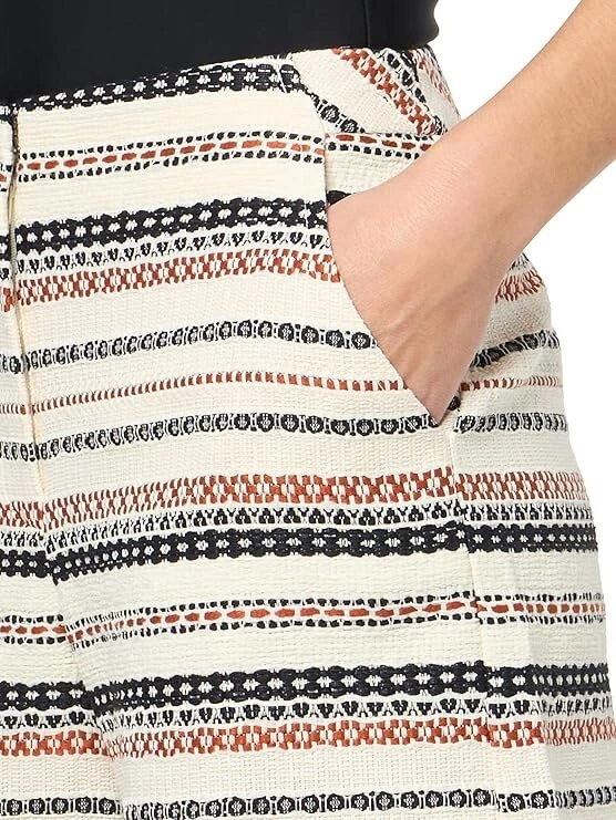 NUEVO CON ETIQUETAS - Pantalones Cortos Trina Turk 'Valera' Texturizados 'Tropicana Tweed' a Rayas, Multi - 6 Foto 4 de 4