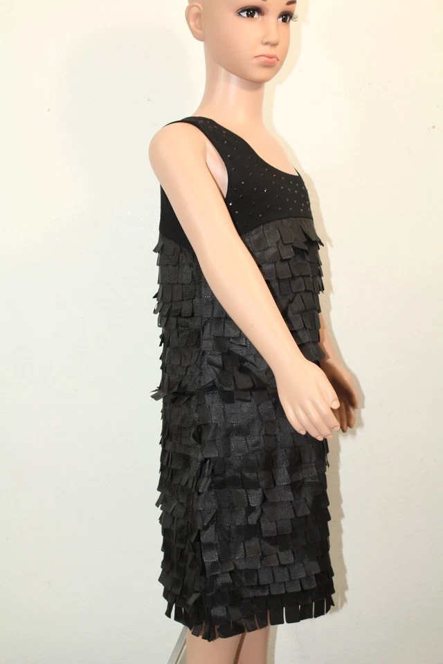 Elisa B. Vestido Estilo 4348 Niñas Talla 14 Nuevo con Etiquetas Color Negro Con Tachuelas Negras Foto 2 de 4