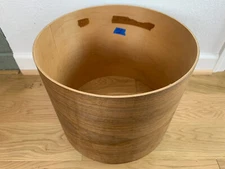6-Ply 12 x 15 Snare Tom Drum Virgin Shell Raw Project Undrilled Walnut Outer Ply